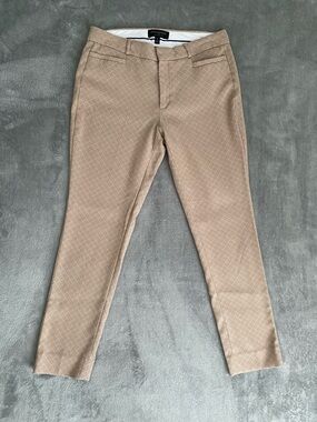 Banana Republic Sloan Pants Size 4 Tan Geometric Ankle